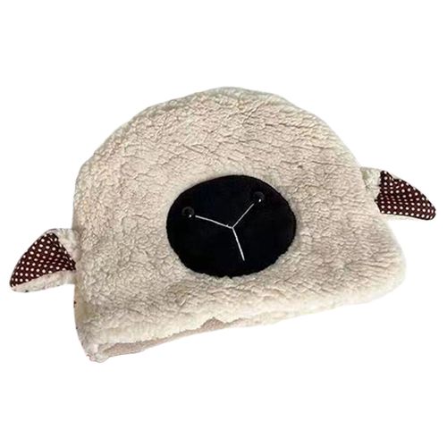 Chapeau En Peluche Mignon Et Confortable, Épais, Extensible, Garde Au Chaud, Doux, Automne Et Hiver, Oreilles De Mouton, Casquette Pour Filles, Pour Le Quotidien-Beige