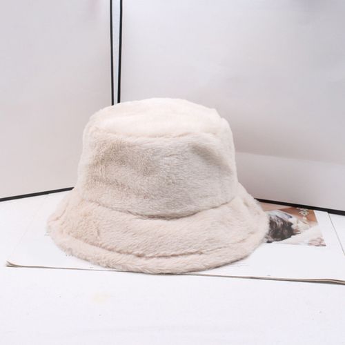 Chapeau Seau En Peluche Épais Et Chaud Pour L'hiver, Super Doux, Réglable, Coupe-Vent, Polyvalent, Casquette Léopard, Couvre-Chef Pour Femme-Beige
