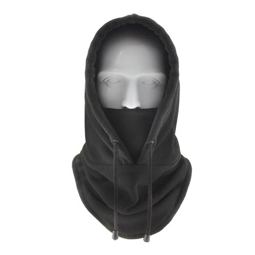 Cagoule D'hiver Pour Femme, Chapeau Épais Et Chaud En Polaire Coupe-Vent, Protection Faciale Réglable, Protection Complète, Voyage En Plein Air, Casquette De Ski Par Temps Froid-Noir