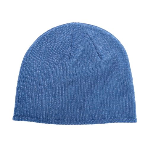 Chapeau Tricoté Réfléchissant Coupe-Vent Haute Élasticité Dôme Hip Hop Style De Rue Casquette D'avertissement De Jogging De Nuit Hiver Garder Au Chaud Couvre-Chef Pour Coureurs Cyclistes-Bleu