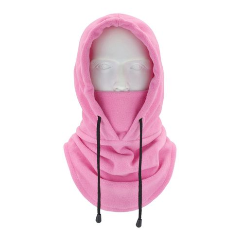 Cagoule D'hiver Pour Femme, Chapeau Épais Et Chaud En Polaire Coupe-Vent, Protection Faciale Réglable, Protection Complète, Voyage En Plein Air, Casquette De Ski Par Temps Froid-Rose