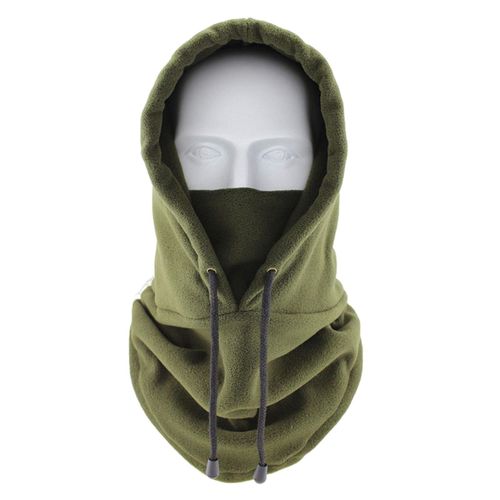 Cagoule D'hiver Pour Femme, Chapeau Épais Et Chaud En Polaire Coupe-Vent, Protection Faciale Réglable, Protection Complète, Voyage En Plein Air, Casquette De Ski Par Temps Froid-Vert Armée