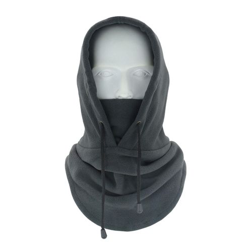 Cagoule D'hiver Pour Femme, Chapeau Épais Et Chaud En Polaire Coupe-Vent, Protection Faciale Réglable, Protection Complète, Voyage En Plein Air, Casquette De Ski Par Temps Froid-Gris Foncé
