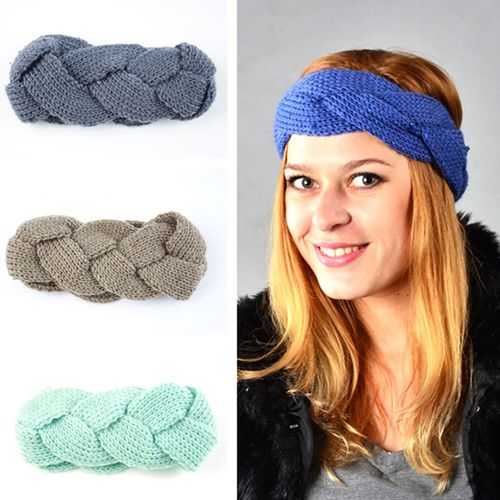 Bandeaux Chauffants Design Torsadé, Fil De Laine Tricoté, Enveloppe De Tête Au Crochet Pour Filles Pour La Salle De Sport-Chameau