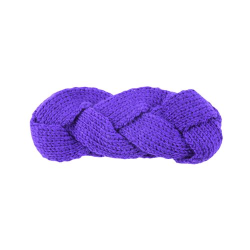Bandeaux Chauffants Design Torsadé, Fil De Laine Tricoté, Enveloppe De Tête Au Crochet Pour Filles Pour La Salle De Sport-Violet