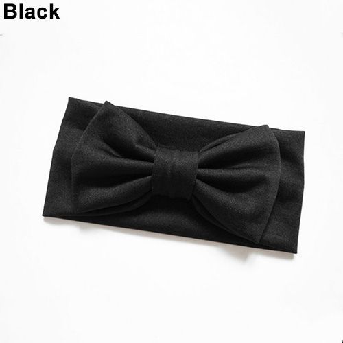 Bandeau Élastique À Gros N?ud Papillon Pour Petites Filles, 1 Pièce, Accessoire De Couvre-Chef-Noir