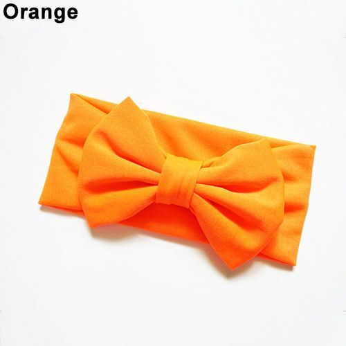 Bandeau Élastique À Gros N?ud Papillon Pour Petites Filles, 1 Pièce, Accessoire De Couvre-Chef-Orange
