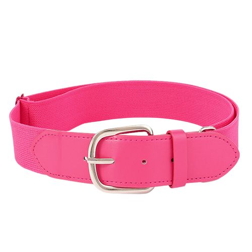 Ceinture Élastique De Baseball Et Softball Pour Adolescents, Longueur Réglable, Boucle En Alliage, Couleur Unie, Simili Cuir-Rose