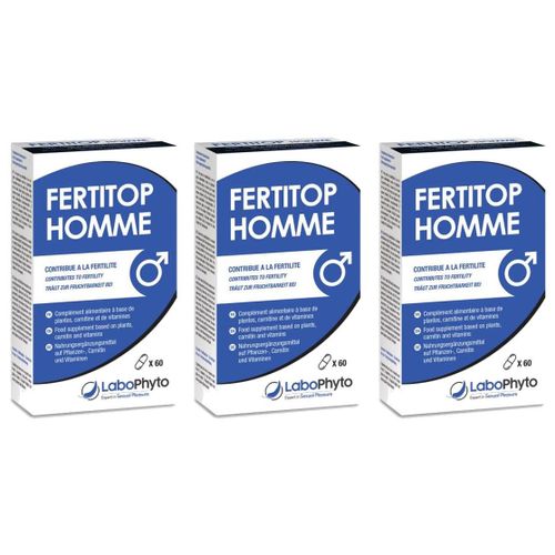 Labophyto Lot De 3 Cures Fertilité Fertitop Homme - 60 Gélules 