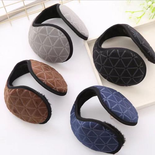 Cache-Oreilles Épaissi Ultra Doux Coupe-Vent Monté Sur Le Dos Hiver Hommes Cache-Oreilles En Peluche Pour Le Ski