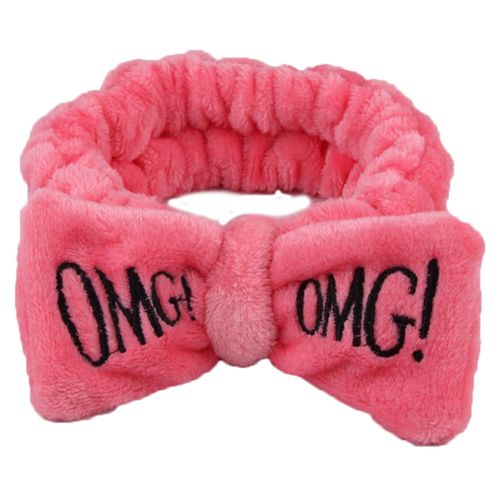 Bandeau Avec Lettres Imprimées Et N?Ud Papillon, Couvre-Chef En Tissu En Peluche Pour Femmes, Pour Le Maquillage-Pastèque Rouge