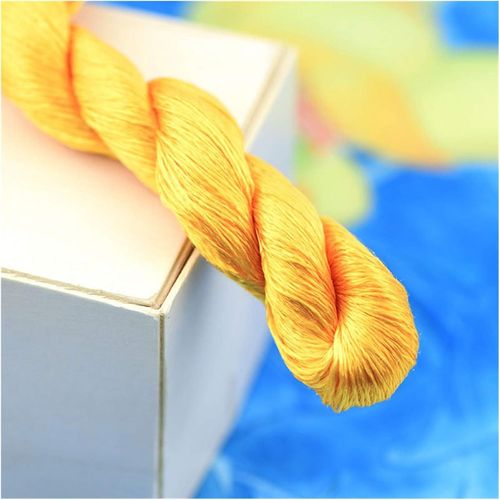 Ytseazn-Fils A Broder,Fil À Coudre 1ps 400m De Broderie De Soie Filetage De Soie Broderie Broderie Broderie Broderie Broderie Croix Jaune Série 10 Couleurs(Color : 6)