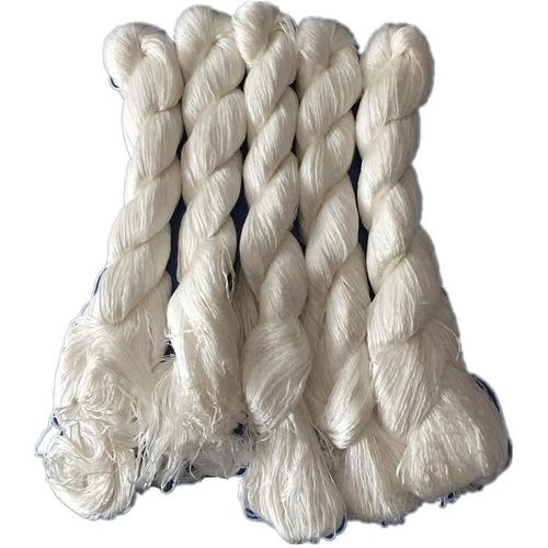 Ytseazn-Lot De 5 Écheveaux De Fil À Broder 100 % Soie Demûrier Blanc Naturel Non Torsadé Fait À Lamain 440m Par Écheveau Non Teint