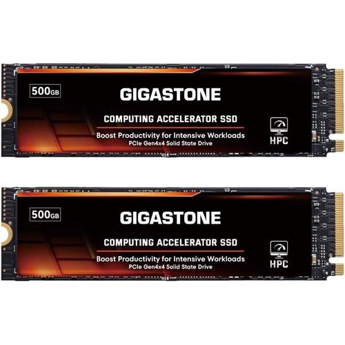 ytseazn-Hpc ComputingM.2 Ssd 500Go(Lot De 2) Pcie 4.0 Nvme Ssd HostMemory Buffer Cache Accélérer Le Codage De Vitesse Big Data Charges De Travail Intensives,5000Mo/S Disque Ssd Interne Slc