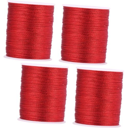 Ytseazn-Fil À Broder En Croix 4 Rouleaux De Fil De Soie Et Coton Pour Broderie Par Ordinateur Idéal Pour Les Créatifs Des Enfants