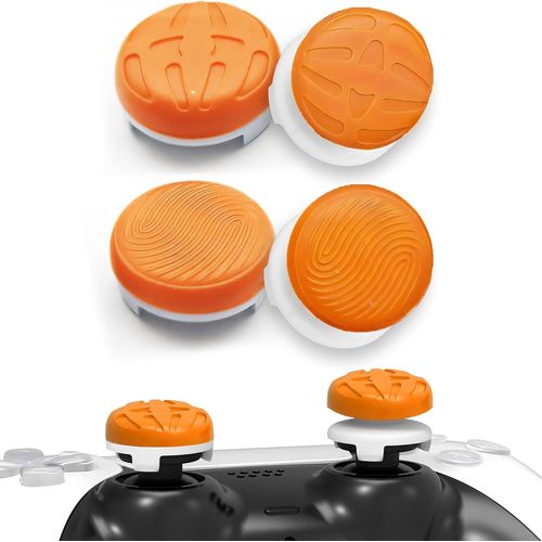 Ytseazn-Thumbsticks Grips,4pcs Silicone Capuchon Joystick Pourmanette Ps4 & Pourmanette Ps4 À Améliorer Viser,Contrôle Et Précision,Réduire Pouce Glisser,Orange