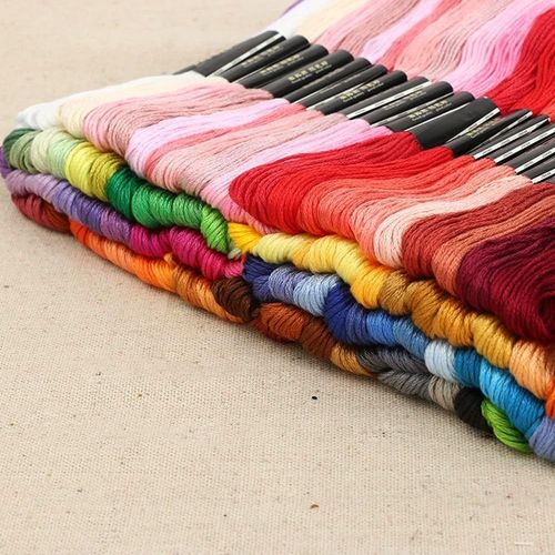 Ytseazn-50 Échevettes De Fil À Broder De Fil Pour Broderie Point De Croix Tricotage Crochetmulticolores