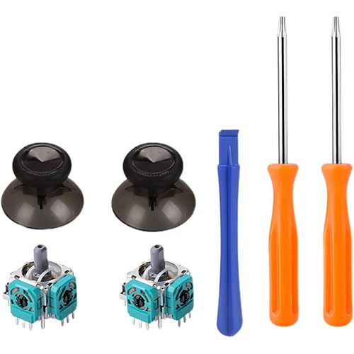 Ytseazn-7 En 1 Kit De Réparation Demanettes Analogiques Pourmanette Ps5/Ps4,Joystick Ps5/Ps4,Accessoires De Remplacement Demanettes Avec Outil D'ouverture Compatible Avec Lamanette Ps5/Ps4