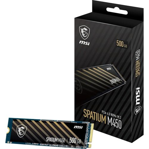 ytseazn-SpatiumM450 Ssd 500Gb- Disque Ssd Interne 500 Go,Pcie 4.0 NvmeM.2,Lecture 3600Mb/S & Écriture 2300Mb/S,3D Nand,Sécurité Des Données Intégrée,Center,300 Tbw,