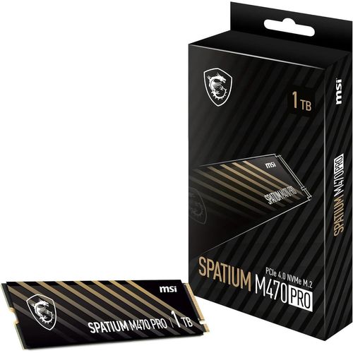 ytseazn-SpatiumM470 Pro Ssd 1Tb- Disque Ssd Interne 1 To,Pcie 4.0 NvmeM.2,Lecture 6000Mb/S & Écriture 4500Mb/S,3D Nand,Sécurité Des Données Intégrée,320 Tbw,Garantie 5 Ans