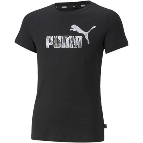 Tee Shirt Manches Courtes Puma Ess Camo Tee B Noir 128