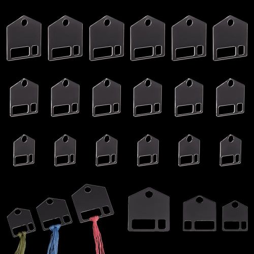 Ytseazn-30pcs Fil À Broder Acrylique Goutte,3 Tailles Organisateurs De Fil À Broder Transparents Bobines De Filmince Bobines De Fil De Point De Croix Pour La Couture Fils De Tapisserie