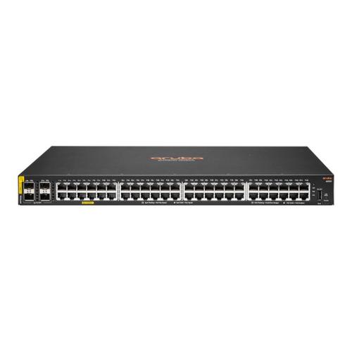 HPE Aruba Networking CX 6000 48G Class4 PoE 4SFP 740W Switch - Commutateur - C3 - Géré - 48 x 10/100/1000 (PoE+) + 4 x Gigabit SFP (liaison montante) - Montable sur rack - PoE+ (740 W) - pour CX...
