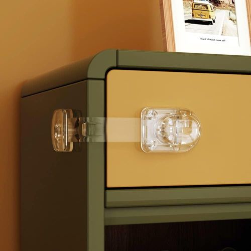 Ytseazn-3 Pièces Serrures De Sécurité Pour Enfants,Serrures À Sangle À L'épreuve Des Enfants Pour Tiroirs,Réfrigérateurs,Toilettes,Placards,Fours,Armoires(Transparent)