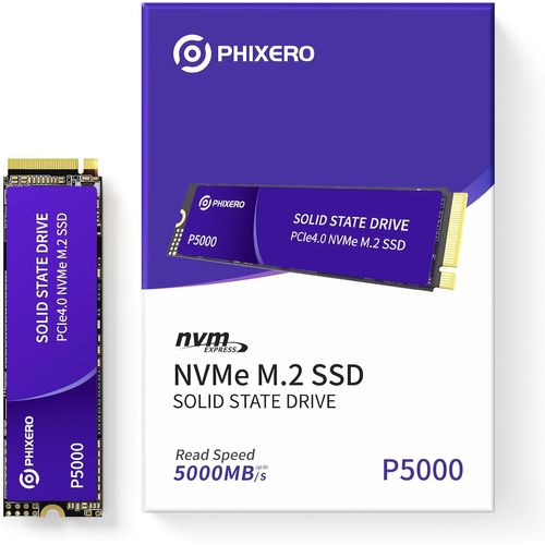 ytseazn-P5000 Nvme Ssd 2 To Pcie Gen 4.0X4M.2 Ssd 2280 Vitesses Jusqu'À 5 200Mo/S Disque Ssd Interne Pour Ordinateur Portable Tout-En-Un Pc Jeux De Bureau Design/Rendu