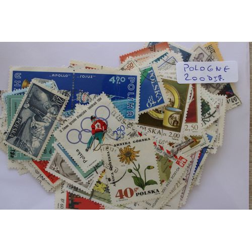 Pologne 200 Timbres Différents