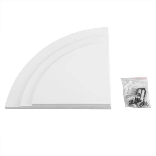 Étagère D'angle Suspendue, Étagère D'angle Suspendue Et 3 Étages D'étagères Flottantes, Étagère Rustique Suspendue Étagères Flottantes Murales Pour Le Salon Salle De Bain Cuisine Bureau(Blanc)