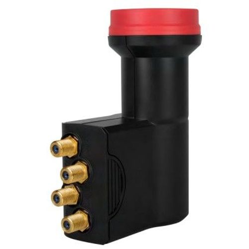 Tête LNB quad MegaSat Diavolo Nombre dabonnés : 4 contacts de connexion dorés, résistant aux intempéries