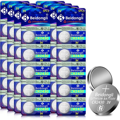 CR2430 Lot de 40 Piles Bouton au Lithium CR2430 3 V (2430-40)