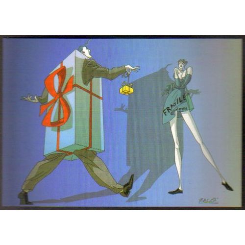 Carte Postale : Dessin De Zacot (Paquet Cadeau - Pin-Up)