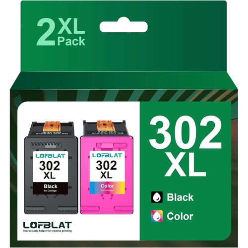 302XL Cartouches d'encre Remplacement pour HP 302 XL Noir et Couleur Cartouche pour Envy 4520 4522 4525 4527 pour Officejet 3830 3831 4650 pour Deskjet 3630 (Noir Couleur, 2 Pack)