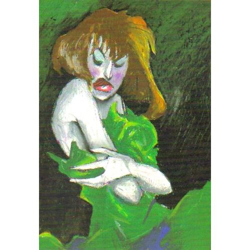 Carte Postale : Dessin De Zacot (Femme À La Robe Verte)