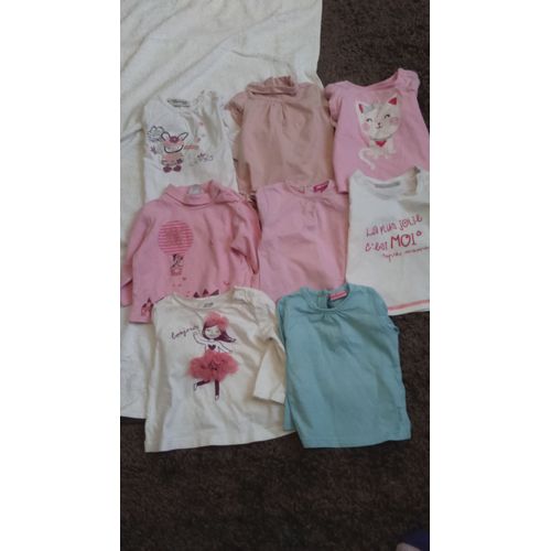 Lot De 8 Hauts Bebe Fille Taille 12 Mois Idée Cadeau