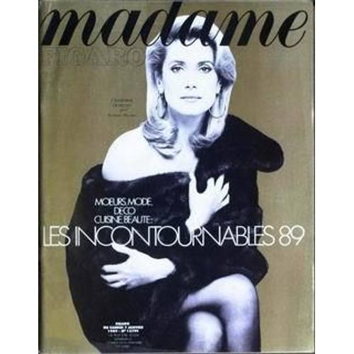 Madame Figaro N° 13799 Du 07/01/1989 : Catherine Deneuve Par Bettina Rheims (7 P), Michel Serrault (4 P), Venise En Hiver, Commémoration 1789-1989...