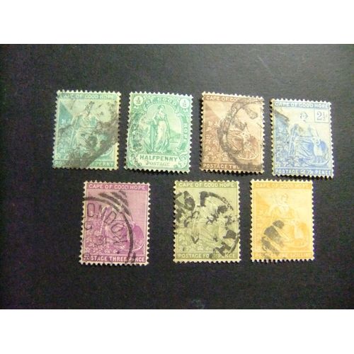 40 Cap De Bonne Espérance 1896 1902 / Espoir / Yvert 45 - 49 + 51 - 52 Fu Fili. Ancre