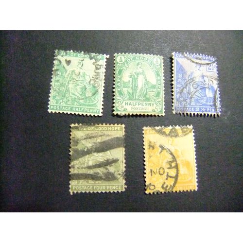 40 Cap De Bonne Espérance Cap De Bonne Espérance 1896 1902 / Espoir / Yvert 45 + 46 + 48 + 51 - 52 Fu Fili. Ancre