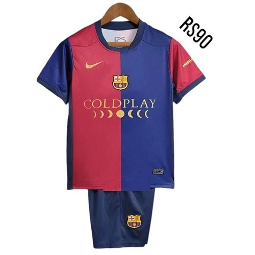 Maillot Barcelone Enfant Coldplay Domicile (Expedition Sous 30 Jours) Produit Neuf Taille 8-9 Ans