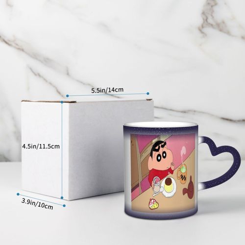 Cute Crayon Shin-Chan - Boys Girls Personalized Mug Chinese Style Ceramic Tea Cups Color Change,330ml,Tea Ceremony Cup Home Drinking Large Capacity