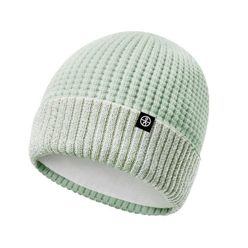 Chapeau Tricoté Réfléchissant Coupe-Vent Haute Élasticité Dôme Hip Hop Style De Rue Casquette D'avertissement De Jogging De Nuit Hiver Garder Au Chaud Couvre-Chef Pour Coureurs Unisexes Cyclistes-Vert Clair