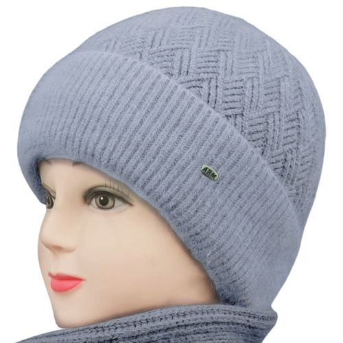 Chapeau D'hiver En Laine Pour Personnes Âgées D'âge Moyen, Doublure Polaire, Bonnet Épais Pour Maman, Chaud, Tricoté Pour Grand-Mère-Gris