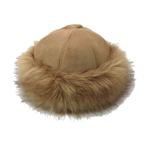 Chapeau Épais En Fausse Fourrure Pour Femmes, Casquette Résistante Au Froid, Couleur Pure, Accessoires De Mode-Chameau