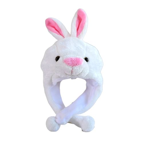 Chapeau Animal En Peluche Avec Cache-Oreilles Pour Enfants, Casquette De Cosplay Lapin/Grenouille/Canard De Dessin Animé, Couvre-Chef Chaud D'hiver Pour Halloween Et Noël-Un
