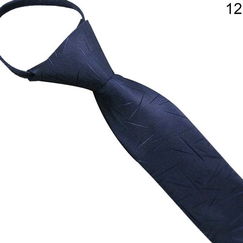 Cravate D'affaires Rayée Avec Fermeture Éclair Pour Hommes, Cravate À Carreaux Assortie Avec Tout Pour Mariage-12