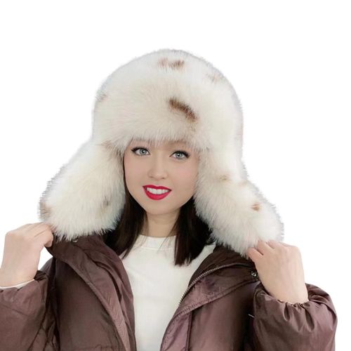 Femmes Chapeau D'hiver Gants Épaissi Fausse Fourrure Protection Des Oreilles Windoroof Rétention De Chaleur Ski En Plein Air Patinage Snowboard Lei Feng Chapeau-Café Léger
