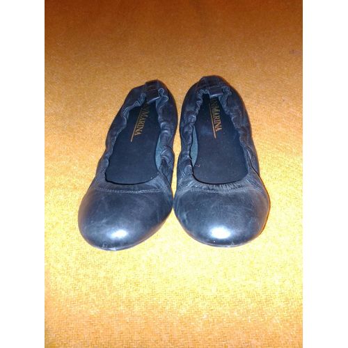 Ballerines En Cuir Noir 38 San Marina.