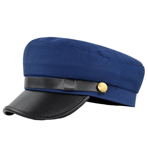 Béret Casquette Couleur Unie À Large Bord Style Rétro Casquette Décontractée Protection Solaire Garder Au Chaud Coiffe De Tête Automne Hiver Casquette Capitaine Chapeau Streetwear Femmes Accessoires-Bleu